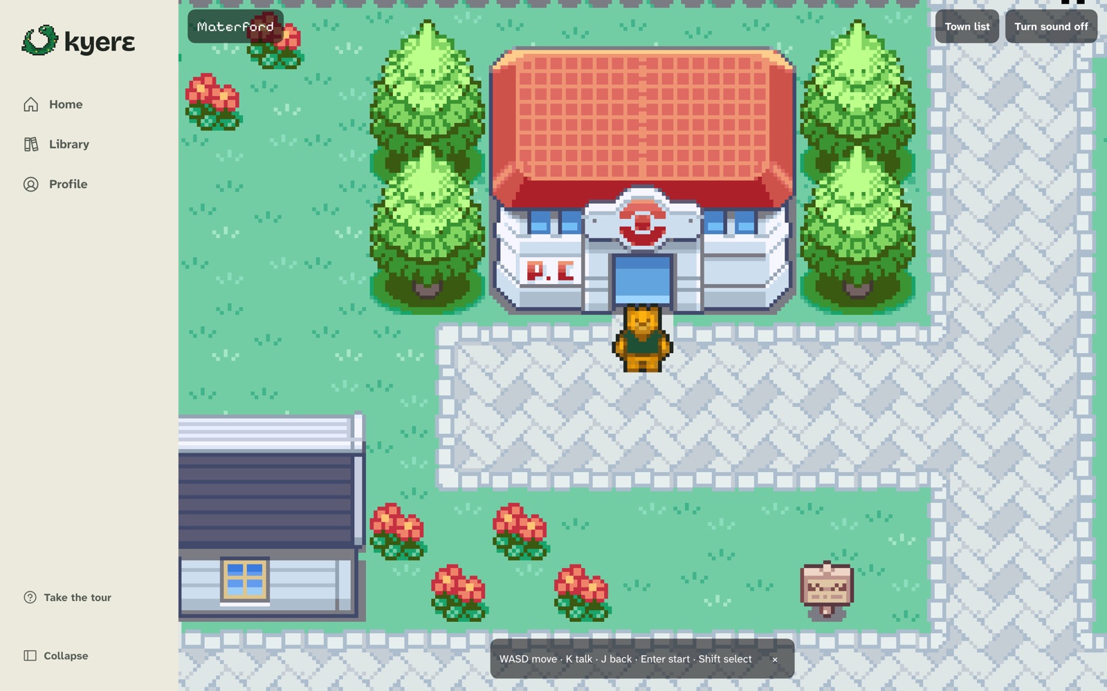 Kyerɛ Overworld Game screen